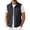 Black, variant on Men's Lightweight Outdoor Vest Full-Zip Waterproof Sleeveless Jacket for Travel Hiking Running Golf