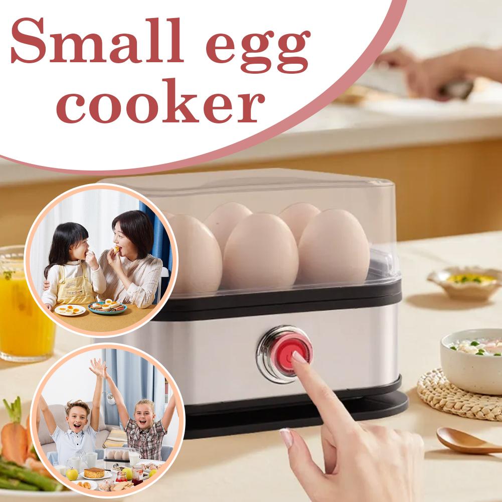 Electric Egg Cooker 6-Capacity, Auto Shut-Off Egg Boiler with Steam Poacher & Omelet Function for Home, Dorm, Office