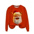 thumbnail image 4 of EchfiProm Funny Christmas Sweatshirts for Women Oversized Sweatshirt Pullover Snowman Hoodless Long Sleeve Adults Shirts, 4 of 6
