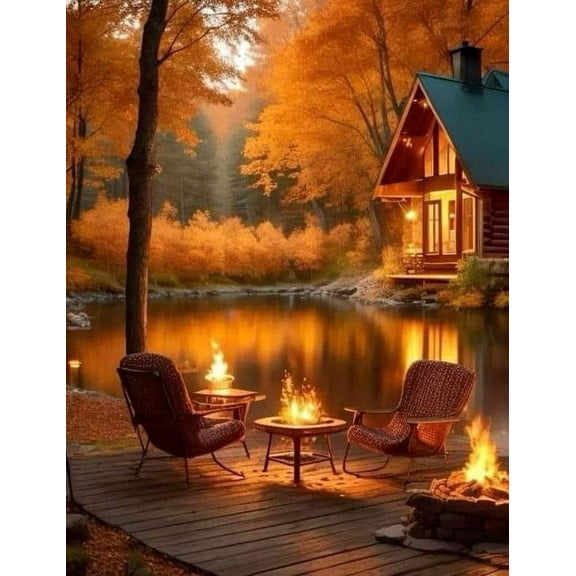 Jigsaw Puzzles 300 Piece for Adults-Camp Puzzle Educational Family Game Toys Adults Home Decoration Colorful Puzzle Gifts Thick Sturdy Hard Challenging Difficult Party Games Props