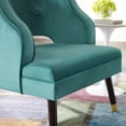thumbnail image 7 of Modway Traipse Button Tufted Open Back Performance Velvet Armchair in Teal, 7 of 7