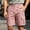 Pink, variant on Men's Casual Twill Pull on Cargo Shorts Button Zip Fly Cotton Elastic Waist Loose Fit Drawstring Work Short with Muti Pocket Dark Gray