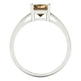 thumbnail image 4 of 2 tcw Simulated Champagne Diamond Cocktail Fashion Ring for Women, 14K White Gold, 4 of 5