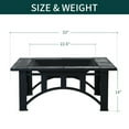 thumbnail image 2 of Grand Patio 33" Square Ceramic Top Wood Burning Fire Pit Table with Spark Screen and Poker, 2 of 7