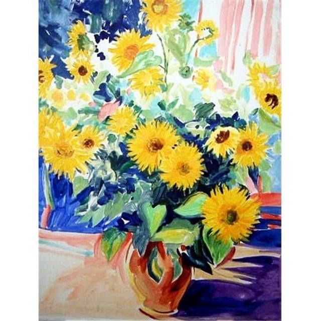 Tournesols par Roy Avis Drapeau Toile Taille Maison