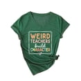 thumbnail image 4 of ZJXFGS Teacher Shirts for Women Teachers Graphic V Neck Tshirt Funny Short Sleeve Tees Tops for School Teens Green 2XL, 4 of 7