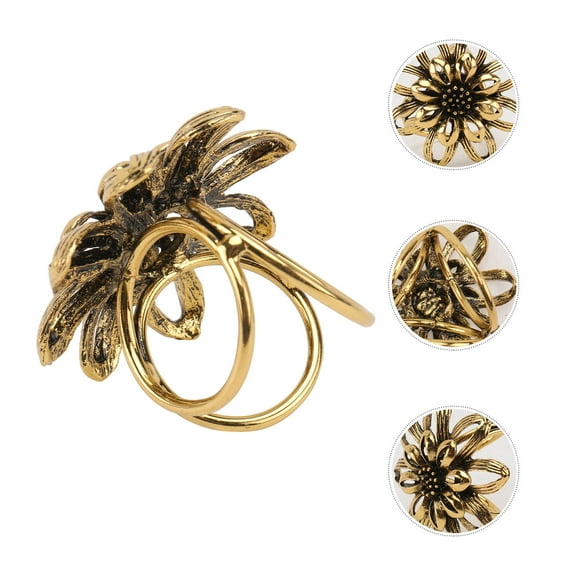 TINKSKY Women Scarf Clamp Scarf Clip For Women Golden 1Set Fasten Scarf Elegant