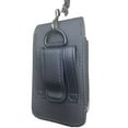 thumbnail image 3 of Around the Neck Black Leather Vertical Belt Loop Case Compatible with Iris Easy Flip Phone, 3 of 5