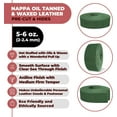thumbnail image 2 of ELW 5-6 oz 2-2.4mm Nappa Oil Tanned & Waxy Finish Leather Belt Grade Straps  Size: 1.75"x72" 4.5x183cm  Green Color  Full Grain Craftsman A/B Grade Natural Cowhide, DIY, Crafting, Strips, 2 of 7