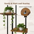 thumbnail image 5 of 5 Tier Tall Plant Stand for Outdoor Indoor Corner Plant Shelf Plant Rack Plant Holder Flower Holder for 7 Pots, 42"H×18"L×18"W, 5 of 14