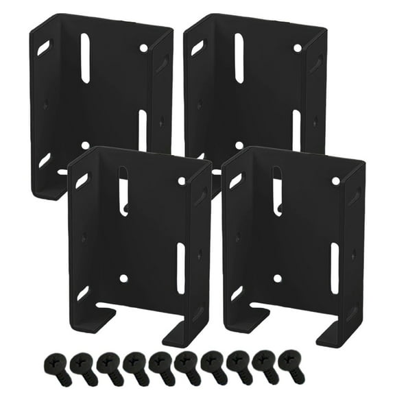 Heavy-Duty Carbon Steel Fence Brackets - Easy to Install, 4 Pcs & 40 Screws!