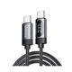 thumbnail image 1 of wonima44 LED Display USB C to C Cable (3.3FT+6FT, 2Pack), Type C to Type c 100W Fast Charging Cable for iPhone 16/15 Pro Max, MacBook Pro, iPad Pro 2024, Galaxy S24 Ultra, Pixel, 1 of 1