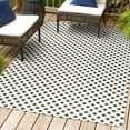 thumbnail image 3 of JONATHAN Y JONATHAN  Y Citta High-Low Pile Mini-Diamond Trellis Indoor/Outdoor Area Rug 3 X 5 - White/Black, 3 of 5