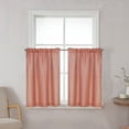 thumbnail image 5 of Better Homes & Gardens Linen Blend Light Filtering Rod Pocket Kitchen Curtain Tier and Valance, Set of 3, Old Rose, 60 W x 36 L, 5 of 7