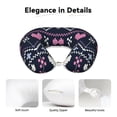 thumbnail image 4 of Disketp Pixel Heart Winter Travel Pillow Memory Foam Neck Pillow Support Pillow for Camping, Sleeping Rest Cushion Airplane Pillow, 4 of 8