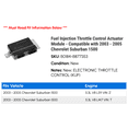thumbnail image 2 of Fuel Injection Throttle Control Actuator Module - Compatible with 2003 - 2005 Chevy Suburban 1500 2004, 2 of 2