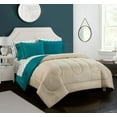 thumbnail image 3 of Casa 7-Piece Solid Reversible Comforter Set With Bonus Sheets, Green, King, 3 of 6