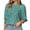 Dark Green, variant on Women's Casual Office Crew Neck T Shirt Dot Half Sleeve Top