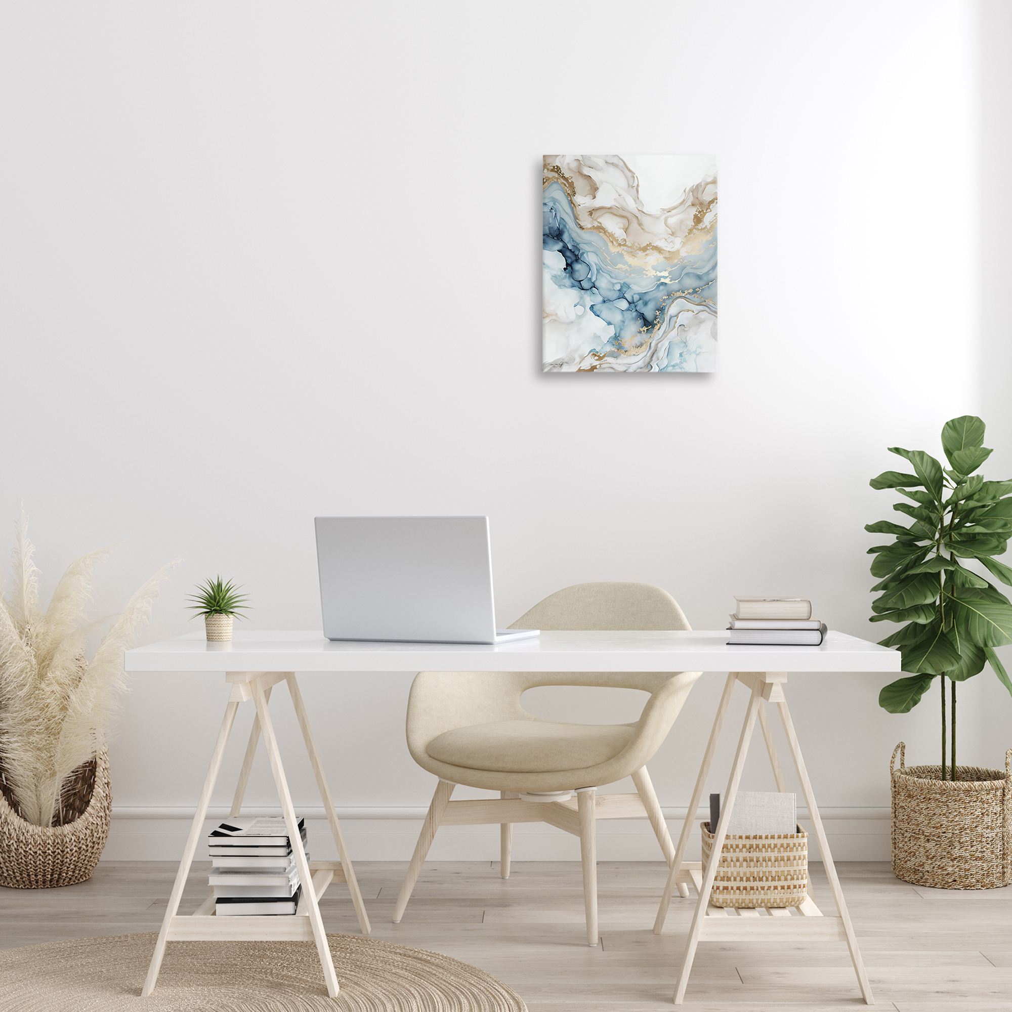 Stupell Industries Chic Geode Pattern Abstract Painting Gallery Wrapped Canvas Art Print Wall Art, 16 x 20