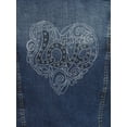 thumbnail image 3 of White Mark Women's Plus Size Heart Embellished Denim Jacket, 3 of 3