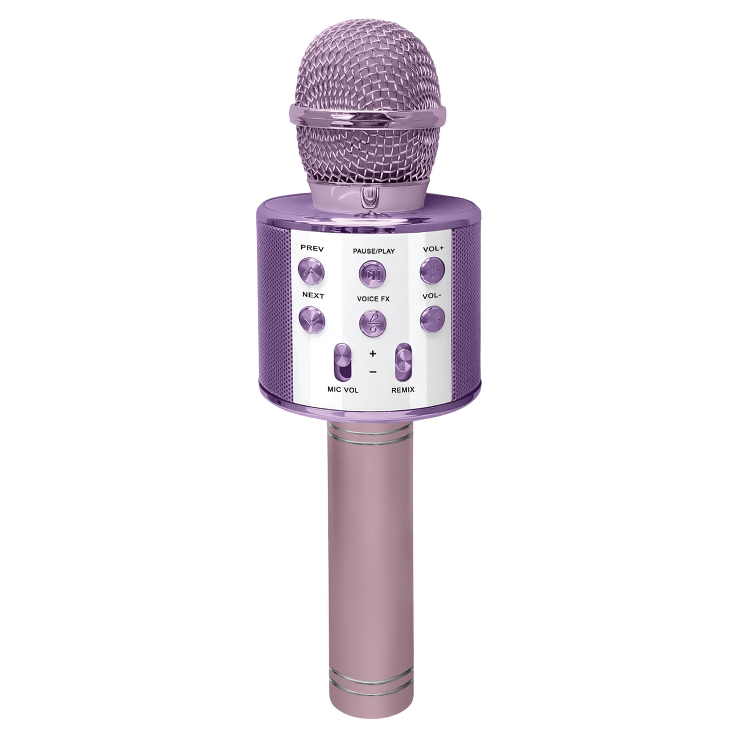 Crayola CKM150 Combo Bluetooth Karaoke Handheld Mic and 5-Watt Speaker, FM/USB/microSD, Aux In/Out, Vocal FX, up to 2 Hours Play Time (Pink) CKM150P