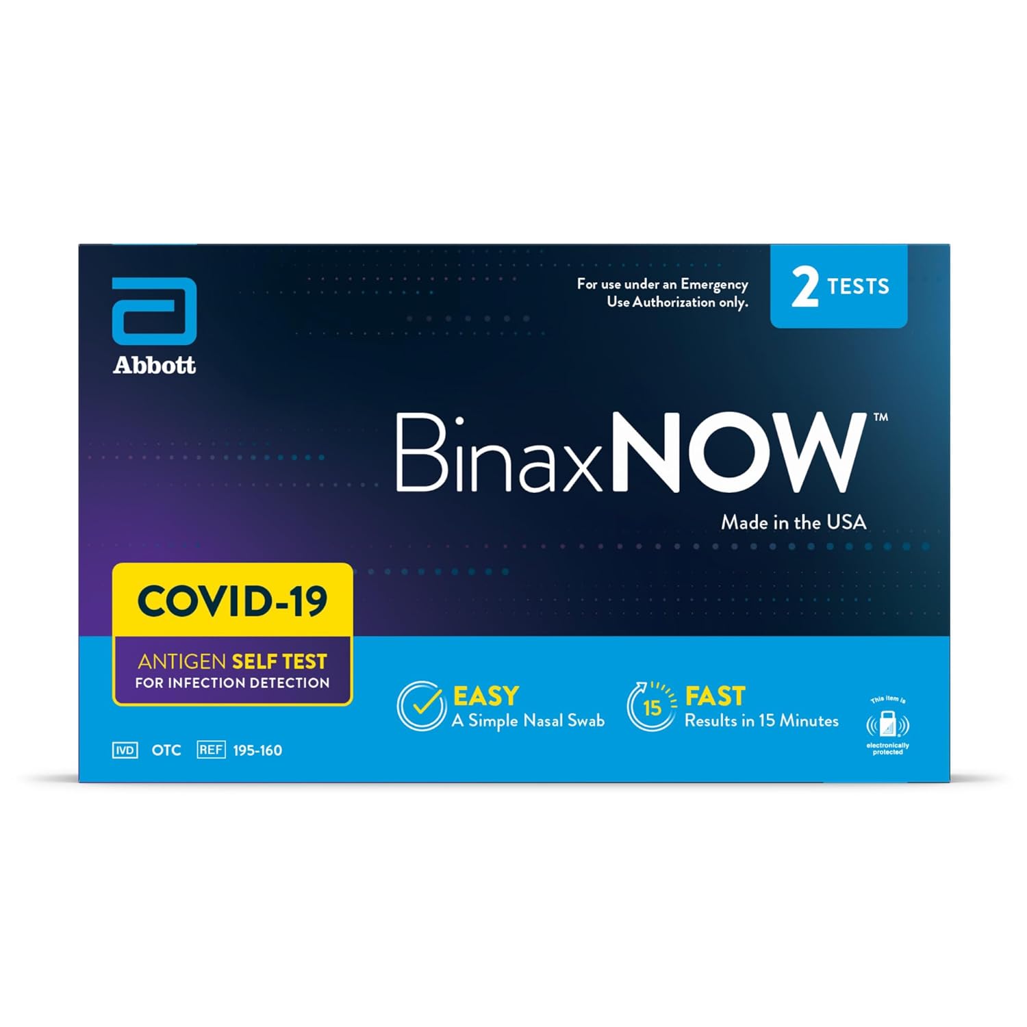 BinaxNOW COVID‐19 Antigen Self Test, 1 Pack, Double, 2-count, At Home COVID-19 Test, 2 Tests - image 13 of 13