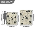 thumbnail image 6 of Yayeee Throw Blanket for Couch Soft Warm 60" x 80" Sofa Chair Bed Decoration, Small Black Flowers, 6 of 7