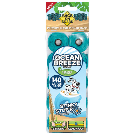 UPC: 0632039400430 | Bags on Board Dog Poop Bags  Ocean Breeze Scent  140 Count