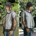 thumbnail image 3 of Chaqueta de malla TOMSHOO - Juego de chaqueta y manoplas con capucha para exteriores, ultraligera, antimosquitos, con protección contra insectos, ropa con guantes para camping, senderismo, pesca, jard Abanopi Chaqueta de malla, 3 of 7