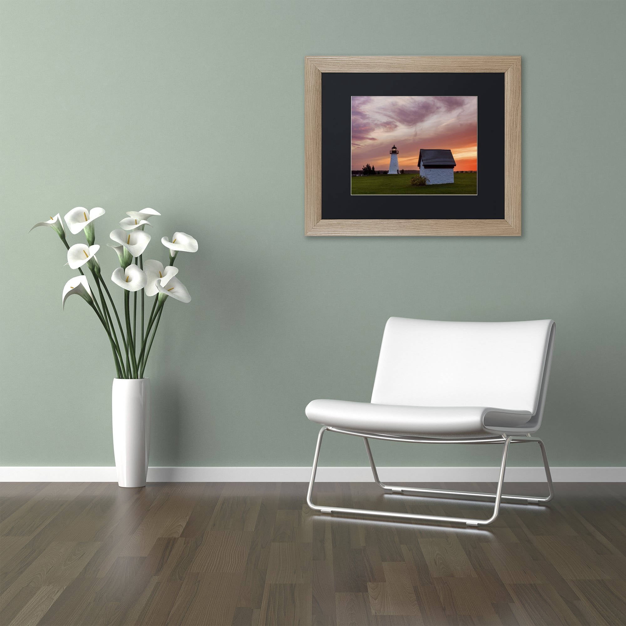 Trademark Fine Art "Guidepost" Canvas Art by Michael Blanchette Photography Black Matte, Birch Frame