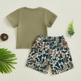 thumbnail image 5 of BemeyourBBs Toddler Baby Boys Camouflage Outfit Infant Baby Boys Summer Clothes Short Sleeve Crew Neck T-shirt with Elastic Waist Camo Shorts Set, 5 of 7