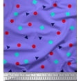 thumbnail image 1 of Soimoi Moss Georgette Fabric Square,Dot & Triangle Geometric Print Fabric by The Yard 42 Inch Wide, 1 of 3