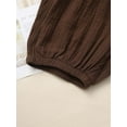 thumbnail image 6 of TiaoBug Infant Baby Boy Girls Pumpkin Bloomers Shorts Solid Color Loose Summer Short Pants Coffee 80, 6 of 7