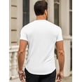 thumbnail image 4 of Camiseta Blanca Ajustada de Corte Slim Muscle Hip Hop para Hombre JMIERR, 4 of 9