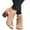 Beige, variant on LUXUR Womens Summer Sandals Block Heels Zipper Fashion Peep Toe Dress Party Shoes Black Size 4