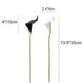 thumbnail image 2 of Flores artificiales Mandy's PU en blanco y negro Calla Lily, 2 of 9