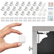 Cabinet Locks for Babies - 20-Pack Magnetic Baby Proof Safety Latches﻿, 3 Keys - Magnetic Child Proof Cupboard Drawers, Doors - Easy Installation No Drilling or Tools Required