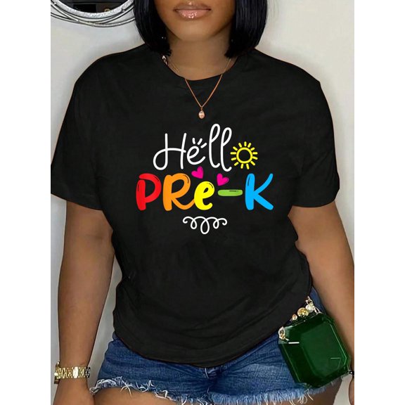 Hello Pre-K Shirt Fun Back to School Teacher Student Gift T-Shirt