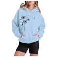 thumbnail image 1 of WEAIXIMIUNG Chandail en Molleton Surdimensionné à Col Rond pour Femmes Imprimé à Capuche avec Poche Pull de Sport, 1 of 4
