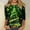 Shirts-A08Green, variant on Gamivast Womens Christmas Shirts Plus Size Round Neck Shirt Funny Xmas Holiday Trees Santa Graphic 3/4 Sleeve Tee Loose Winter Snowman Family Holiday T-Shirt Blouse 5XL