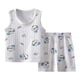 thumbnail image 1 of Gibobby Conjunto de pantalón para bebé Ropa sin mangas para niños pequeños y Niñass, pijamas para niños, ropa de dormir, Tops de dibujos animados, pantalones c(Azul, 6-12 Meses), 1 of 3