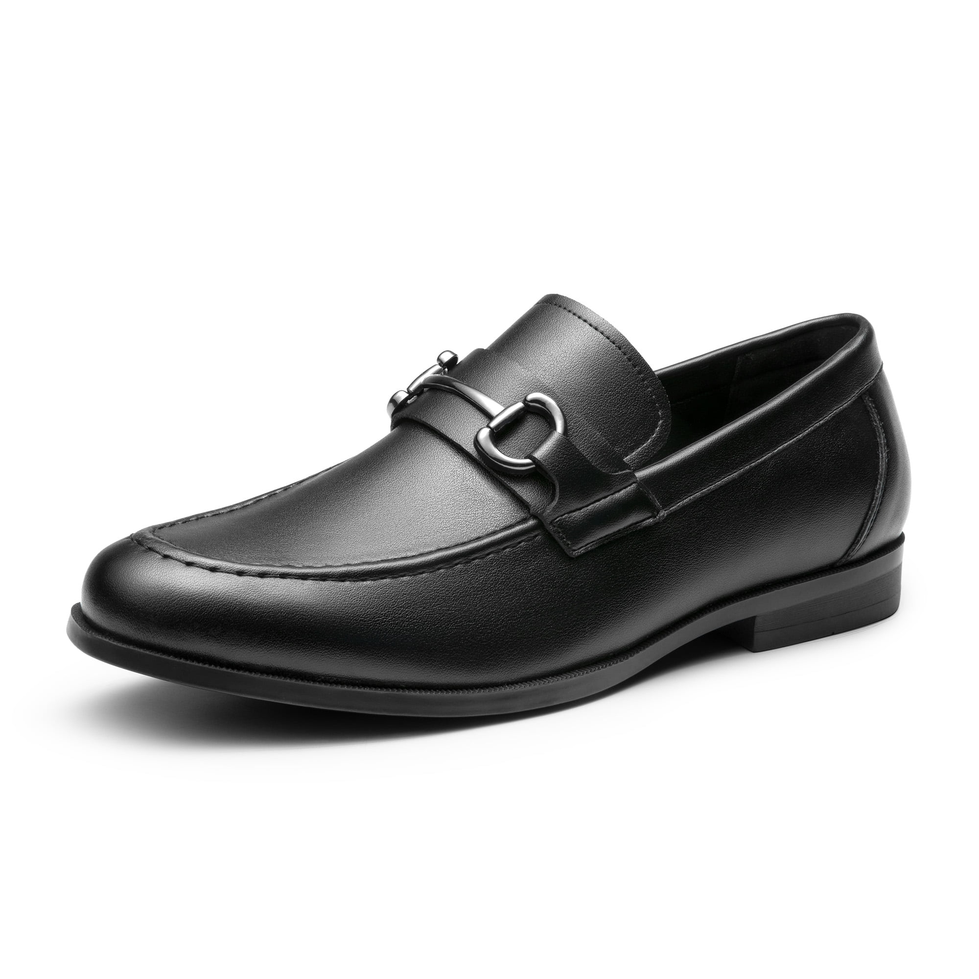 Bruno Marc Men's Formal Leather Lined Square Toe Dress Loafers