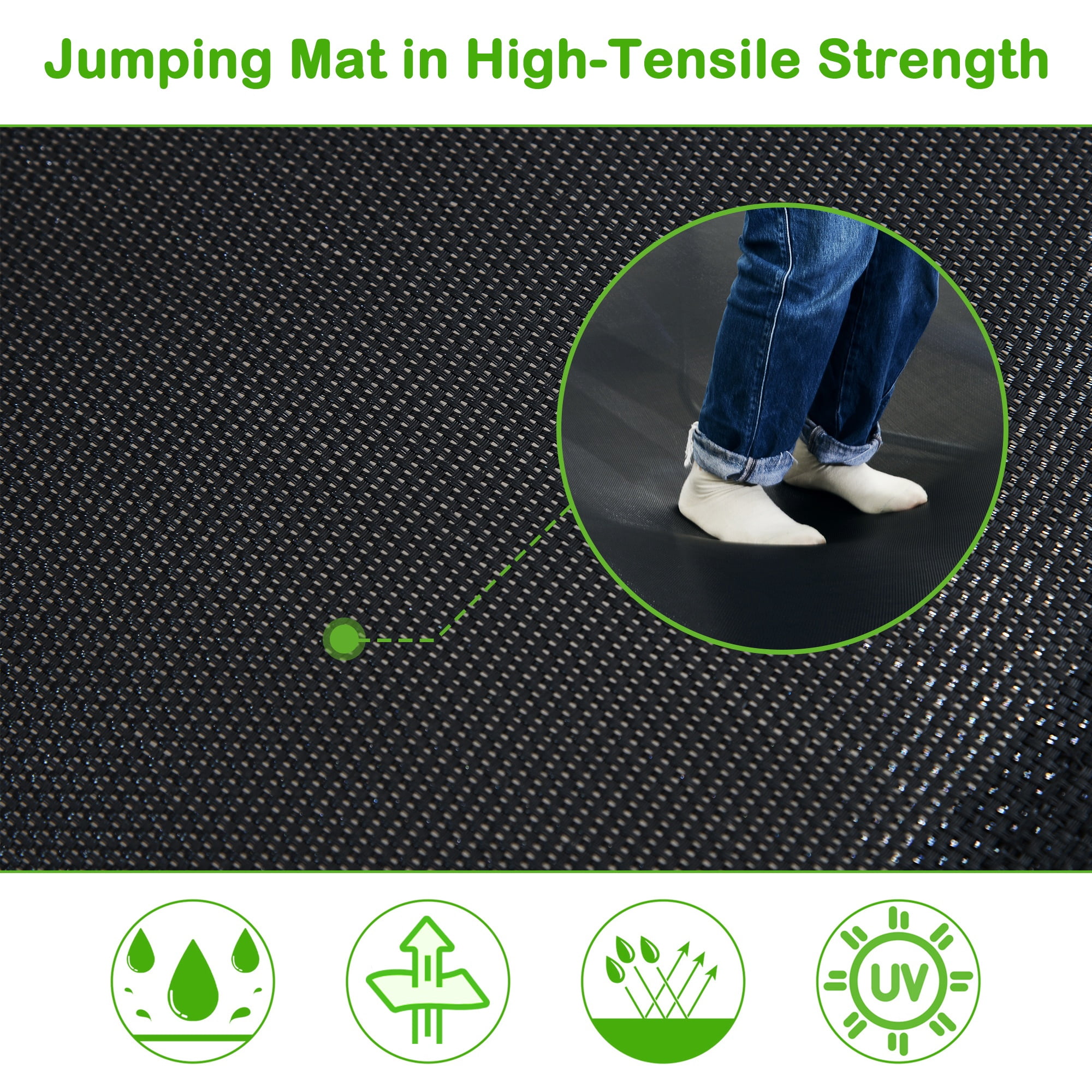 7ft Trampoline for Kids, Trampoline with Safety Enclosure Net, Outdoor Trampoline with Slide & Ladder and Soft Pad, 220lbs Capacity, Easy Assembly, Indoor Use, Green
