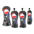 thumbnail image 3 of 4x Golf Club Head Covers Golf Wood Headcover Protector Head Covers Guard Fashion with Number Tag for Golfer Gift Unisex Accessories Cup Black, 3 of 10