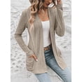 thumbnail image 3 of PTHTECHUS Womens Cardigan Open Front Sweater for Women Lightweight Knit Cardigan Long Sleeve Outerwear with Pockets, 3 of 6