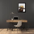 thumbnail image 4 of Fab Funky 20x24 Black Modern Framed Museum Art Print Titled - Cow with Flower Crown 1 Book Print, 4 of 5