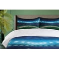 thumbnail image 4 of Ambesonne Sports Duvet Cover Set, Baseball Stadium Night, King, Green Blue, 4 of 6