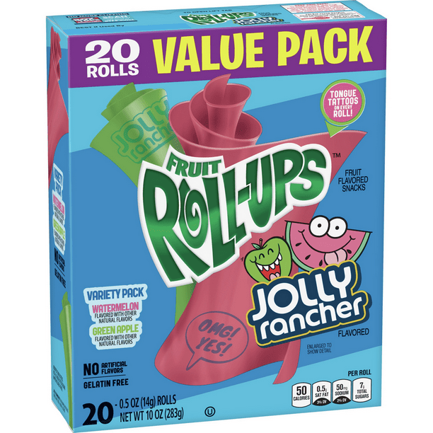 Betty Crocker Fruit Snacks Jolly Rancher Fruit Roll Ups Ct 10 Oz Walmart Com Walmart Com