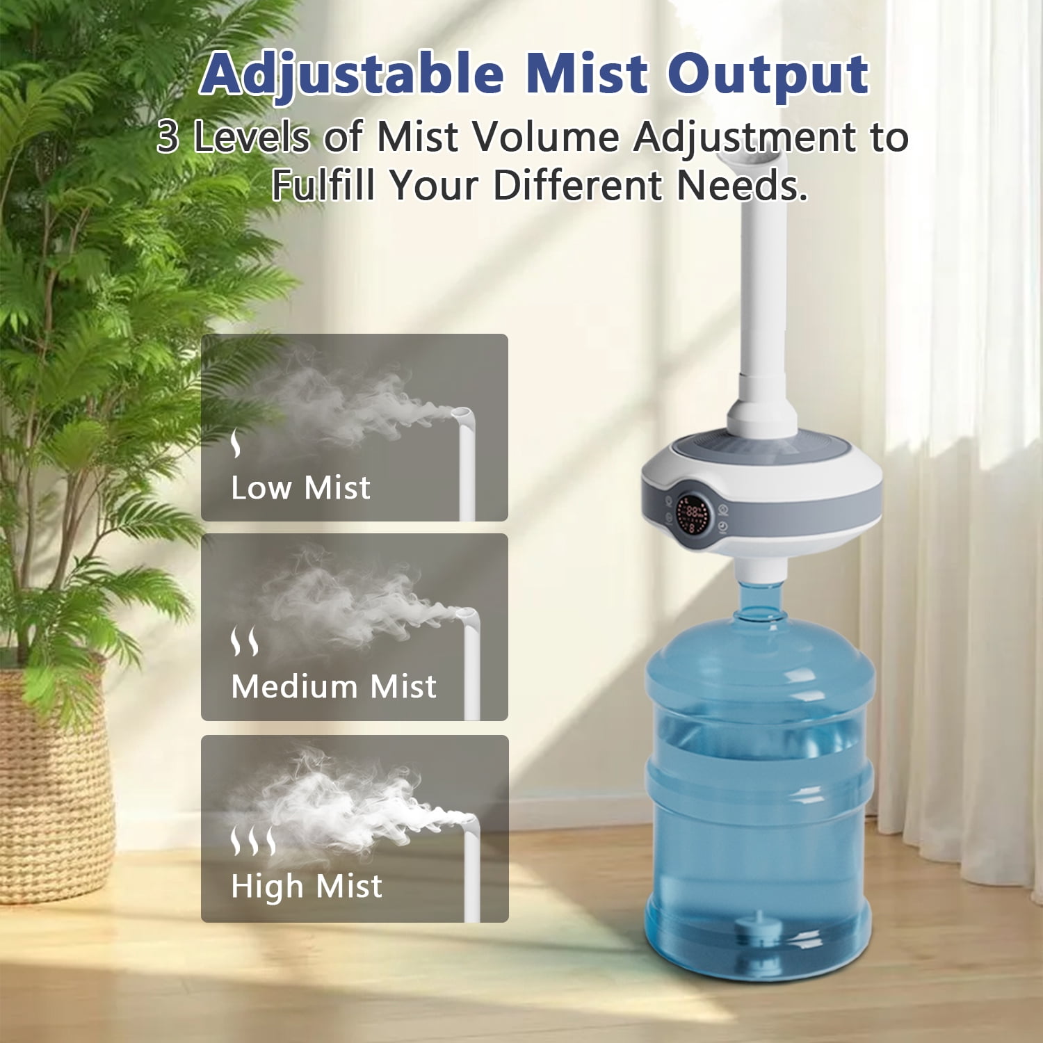Humidifier Large Room 1000 sq.ft. Large Humidifiers, AILINKE Ultrasonic Cool Mist Industrial Commercial Humidifier 800ml/h Mist Output, Whole House, Green House