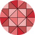 thumbnail image 1 of Ahgly Company Tapis Rond Lavable en Machine Intérieur Transitionnel Rouge Pastel Rose, 6 Pieds Rond, 1 of 7